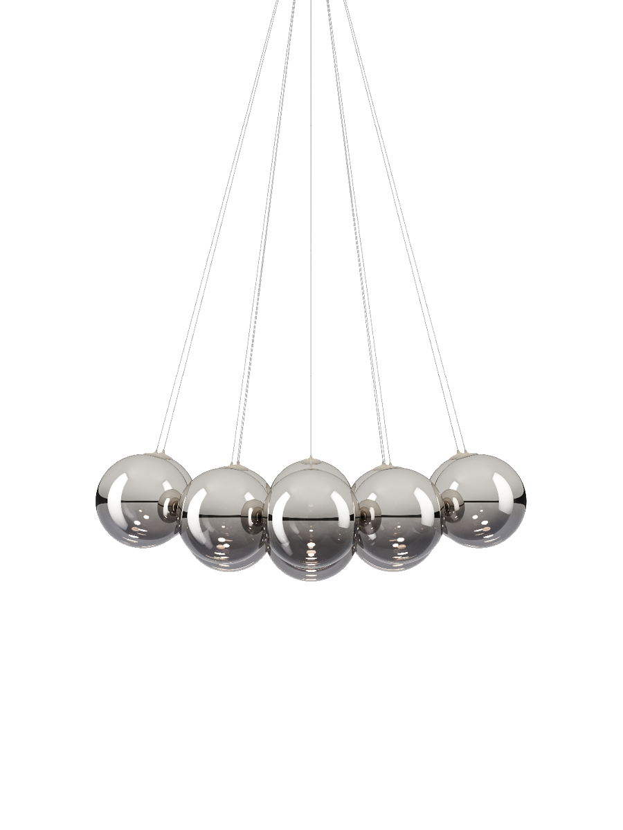 Random Cloud Pendant 14 Lights D.28 Cm / Chrome 2700K