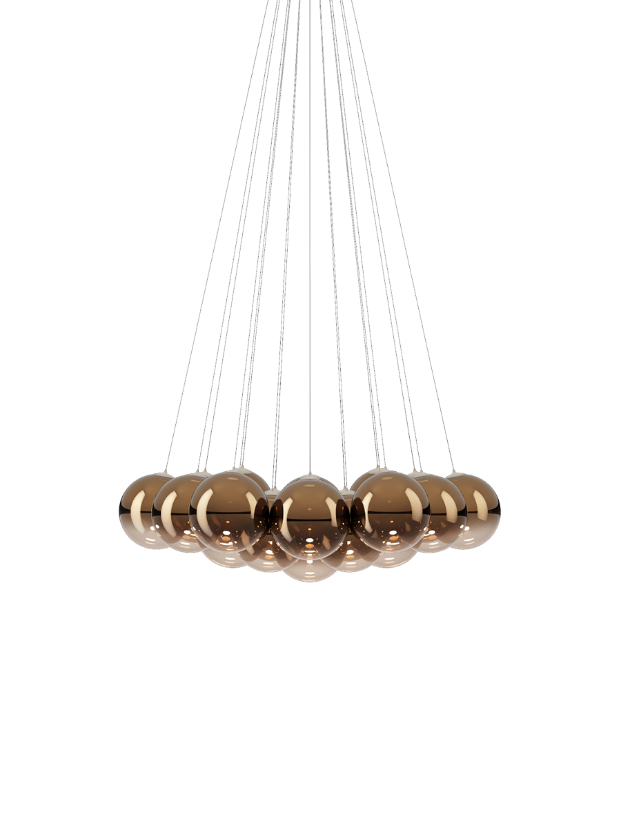 Random Cloud Pendant 19 Lights D.23 Cm / Bronze 2700K
